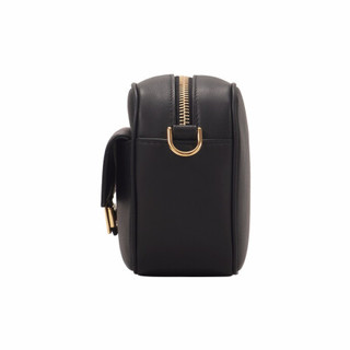 FENDI 芬迪 女士皮革拉链单肩斜跨包8BS042 A5DY F14MK 黑色