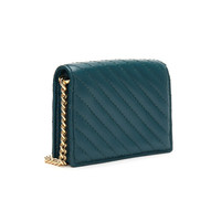 PINKO 2020秋冬 女士羊皮斜挎卡包链条包 1P21U6Y6KT  绿色 X73