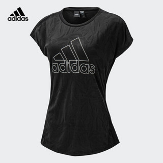 阿迪达斯官网 adidas SS TEE MESH 女装运动型格短袖T恤DY8679 黑色 A/XL(170/96A)