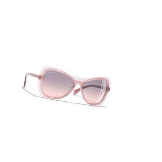 奢侈品 CHANEL香奈儿太阳眼镜名贵树脂蝴蝶形太阳眼镜 粉色