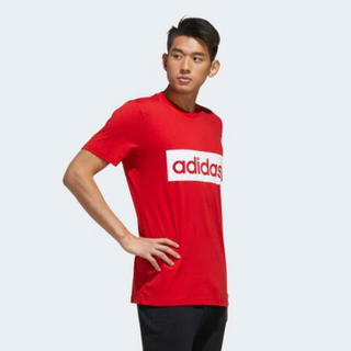 Adidas阿迪达斯男士罗纹圆领100％纯棉球衣夏季短袖T恤FM6264 Black L