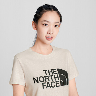 TheNorthFace北面短袖T恤女户外吸湿排汗上新|4NF7 0ZX/米白色 M