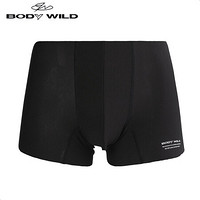 BODYWILD 爱慕集团BODY WILD男士内衣莫代尔舒适中腰平角内裤 AIRZ无腰带系列ZBN23LT1黑色170/M