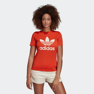 阿迪达斯官方 adidas 三叶草 TEE 女子短袖上衣DU9859 工艺橙 30(165/72A)