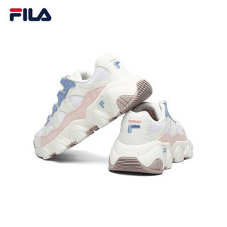 FILA 斐乐官方 JAGGER爪爪鞋老爹鞋女ins夏秋季新款休闲运动鞋 雪白/淡粉色-SV 39