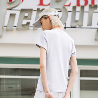 乔丹 女装T恤针织短袖透气舒适健身跑步上衣 XHS22201341 白色 3XL