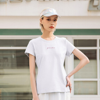 乔丹 女装T恤针织短袖透气舒适健身跑步上衣 XHS22201341 白色 3XL