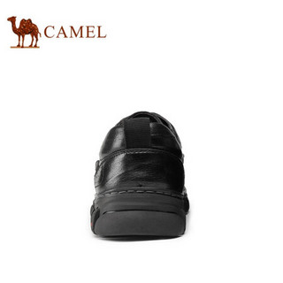 骆驼（CAMEL） 正装鞋男牛皮舒适软底系带商务休闲皮鞋 A032266340 黑色 40