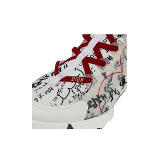 Dior迪奥女鞋D-Connect运动鞋涂鸦文字图案休闲鞋七夕限定系列 白色 41