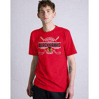 Champion冠军男士纯棉短袖T恤字母印花套头圆领Blackhawks 550641 Scarlet M