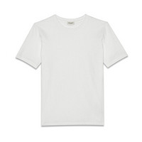YSL/圣罗兰男装T恤短袖微罗纹圆领棉质时尚简约 白色 M