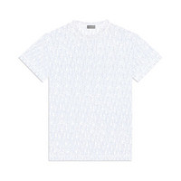 Dior迪奥男装2020夏季新款圆领斜纹图案T恤经典百搭简约时尚 白色 M
