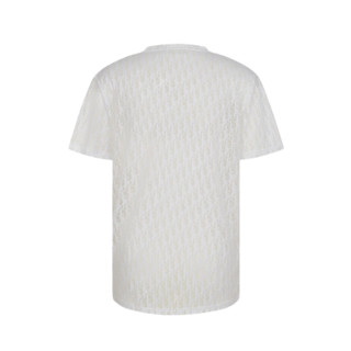 Dior迪奥男装2020夏季新款圆领斜纹图案T恤经典百搭简约时尚 白色 M