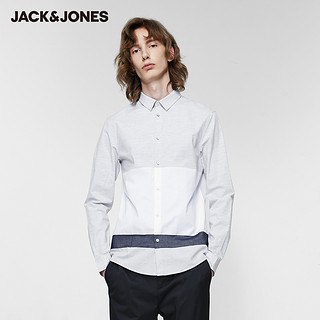 Jack Jones 杰克琼斯 219305543 舒适纯棉撞色拼接衬衫