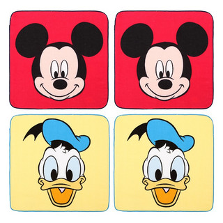 Disney 迪士尼 纯棉儿童毛巾 25*25cm 4条装