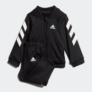 阿迪达斯官方 adidas I MM XFG  TS 婴童训练套装ED1174 黑色/白 黑色/白 92CM