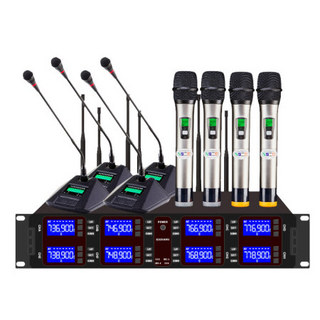 HiVi 惠威 KX系列 会议室音响组合套装 KX1000音箱*4+EX435功放*2+DSP-9混响器+手持麦*2+鹅颈麦*2