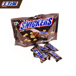猫超6元一盒Snickers士力架花生夹心巧克力240g袋装网红休闲食品零食4件起购 *4件