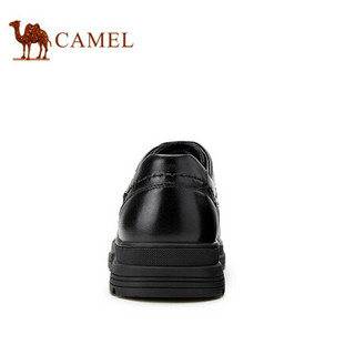 骆驼（CAMEL） 皮鞋男厚底防滑擦色系带正装商务鞋 A032211380 黑色 42