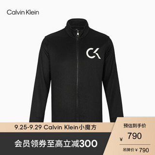 CK运动2020秋冬款男装立领拉链时尚运动百搭夹克外套4MF0J495 007-黑色 M