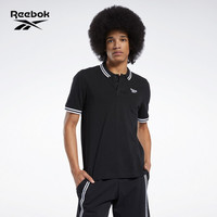 Reebok锐步 运动经典CL D POLO SHIRT男女夏季POLO衫短袖T恤 FJ3232_黑色 A/S
