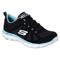 SKECHERS斯凯奇女鞋运动鞋休闲鞋轻质缓震低帮12761 Black/Turquoise 8