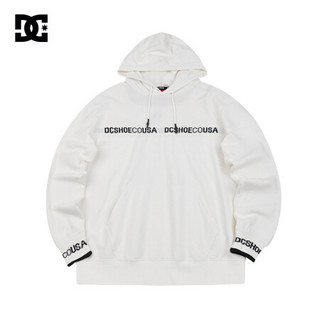 DCSHOES 2020春季新款LOGO印花套头连帽男士卫衣EDYFT03497 白色 M