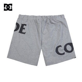 DCSHOES 2020春夏新款LOGO胶印系带男士休闲运动短裤GDYWS20104 灰夹色 S