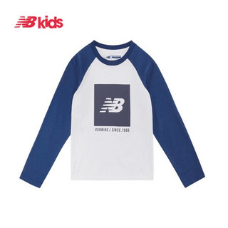 New Balance nb童装 男女童4~14岁 圆领T恤7D91S 藏青色 7D91S013 120cm(120)