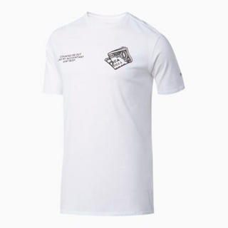 PUMA彪马男士夏季新款T恤休闲运动圆领短袖585162_01 Puma White L