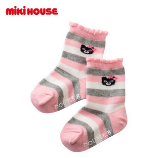 MIKIHOUSE Double_B  2020新款婴幼儿中筒袜3双套装64-9618-264 白色 13CM-15CM