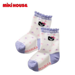 MIKIHOUSE Double_B  2020新款婴幼儿中筒袜3双套装64-9618-264 白色 13CM-15CM