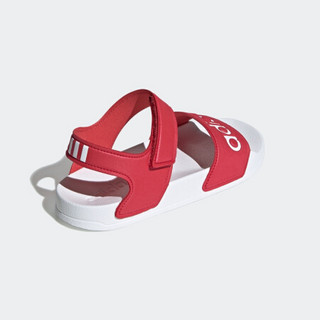 adidas 阿迪达斯 ADILETTE SANDAL K 小童魔术贴休闲凉鞋 FV6412 红/亮白色 29码(内长175mm))