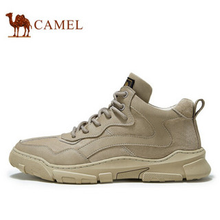 骆驼（CAMEL） 百搭低帮风日常绒面质感休闲工装鞋男 A032353230 浅沙 42