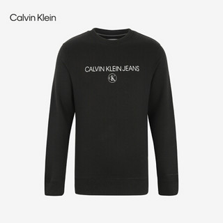 CK Jeans 2020秋冬款 男装时尚撞色LOGO长袖卫衣 J316683 BEH-黑色 M