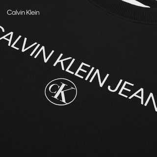 CK Jeans 2020秋冬款 男装时尚撞色LOGO长袖卫衣 J316683 BEH-黑色 M