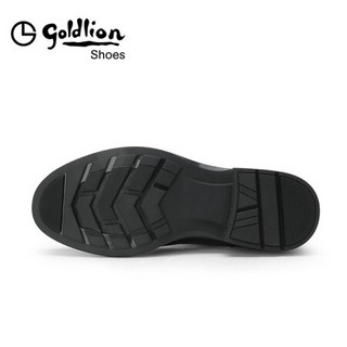 金利来（goldlion）男鞋都市柔软轻质德比鞋耐穿防滑正装鞋皮鞋58003004201A-黑色-37码