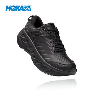 HOKA ONE ONE男邦代SR跑步鞋健步鞋Bondi SR舒适轻便皮革运动鞋 黑色/黑色 10/280mm