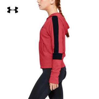 安德玛官方UA Rival Terry女童运动拉链连帽外套Under Armour1353164 红色843 YS