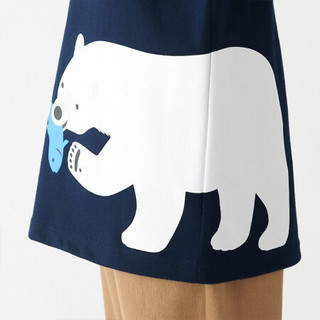 MUJI 无印良品 CBD31A0A 儿童长袖T恤 北极熊120cm