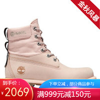 Timberland添柏岚女鞋高帮系带时尚休闲舒适马丁靴A2AZ8001 Light Pink Nubuck 10 M