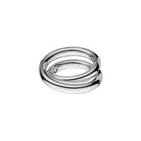 HERMES爱马仕女士饰品戒指TIG指环个性设计简约时尚戒指 银色 49
