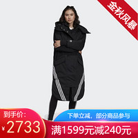 ADidas阿迪达斯女士风衣长款休闲运动衣徽标ED4782 Black L