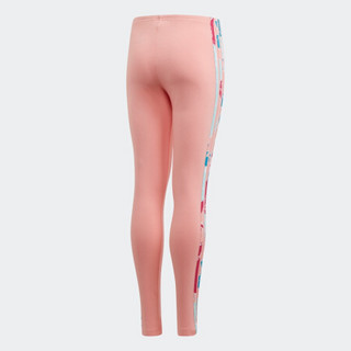 adidas 阿迪达斯 LEGGINGS SOLID 女童紧身运动裤 FM6705 荣耀粉色