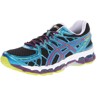 ASICS 亚瑟士 Gel-Kayano 20 女士跑鞋 黑/紫红/蓝色 37