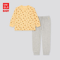 UNIQLO 优衣库 428842 儿童双面织全棉睡衣套装