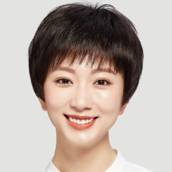 假发女短发全头套式真发短卷发中老年妈妈发套真人发丝自然假头发