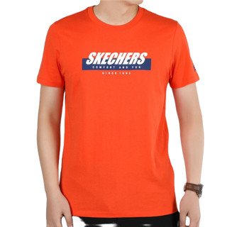 SKECHERS 斯凯奇 男士运动T恤 SMLC219M025-00H9 橙色 XL