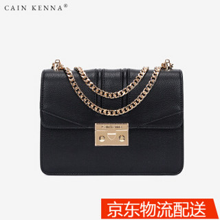 Cain Kenna CainKenna CK1-522308女包链条小方包单肩斜挎包酒神包欧美风简约时尚百搭包包官网 黑色