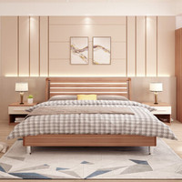 AHOME A家家具 A001 现代简约高箱储物卧室单床 1.5*2m